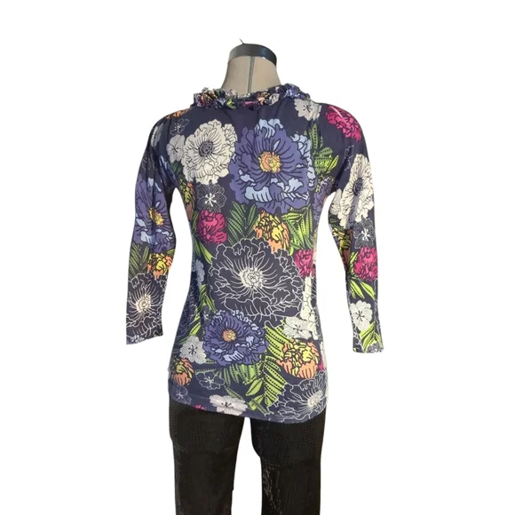 Floral V-Neck Ruffle Top - Multicolor - Picture 2 of 9